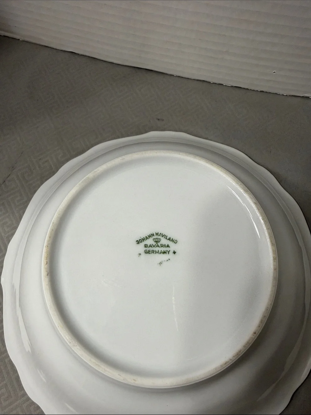 Vintage Johann Haviland Blue Garland Porcelain Round Vegetable Bowl Germany 8.5”